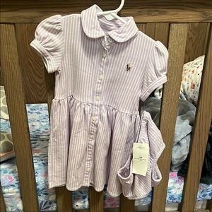 Polo by Ralph Lauren Kids Purple Striped dress